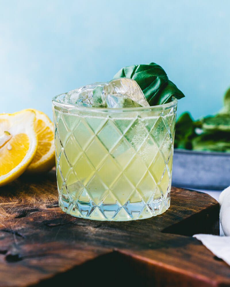 Gin Basil Smash cocktail