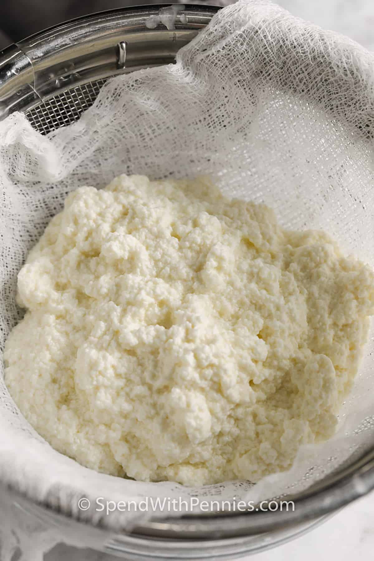 straining Ricotta Cheese